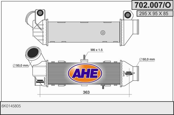 AHE 702.007/O - Intercooler, compresor aaoparts.ro