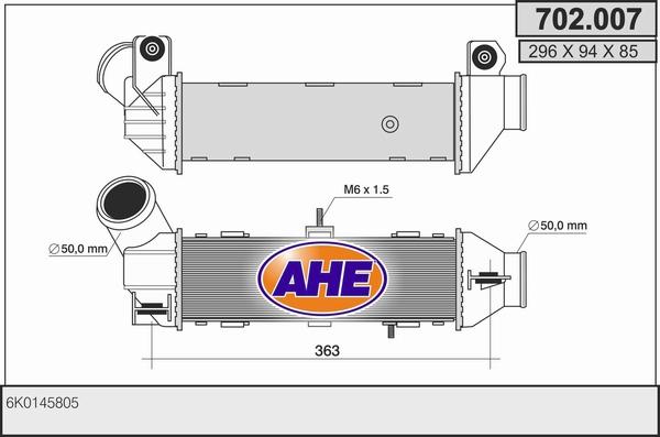 AHE 702.007 - Intercooler, compresor aaoparts.ro