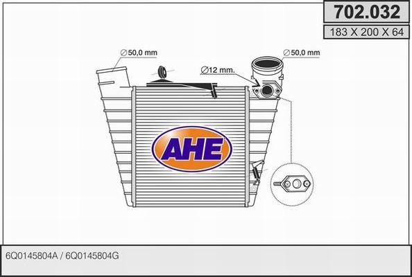 AHE 702.032 - Intercooler, compresor aaoparts.ro