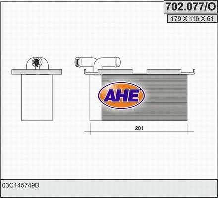 AHE 702.077/O - Intercooler, compresor aaoparts.ro