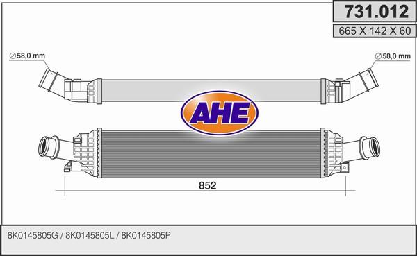 AHE 731.012 - Intercooler, compresor aaoparts.ro