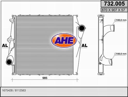 AHE 732.005 - Intercooler, compresor aaoparts.ro