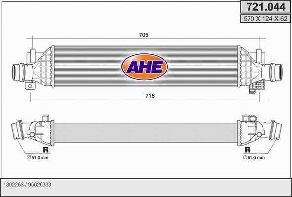 AHE 721.044 - Intercooler, compresor aaoparts.ro