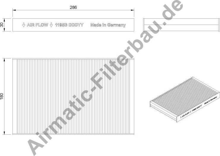 Airmatic IF1195B - Filtru, aer habitaclu aaoparts.ro