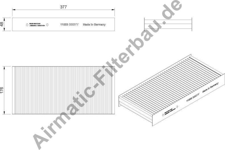 Airmatic IF1152B - Filtru, aer habitaclu aaoparts.ro