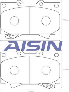 AISIN A1N005 - Set placute frana,frana disc aaoparts.ro