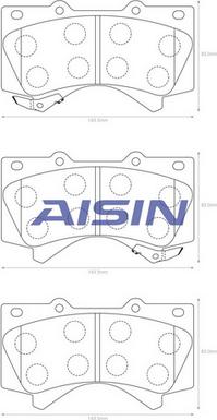 AISIN A1N156 - Set placute frana,frana disc aaoparts.ro