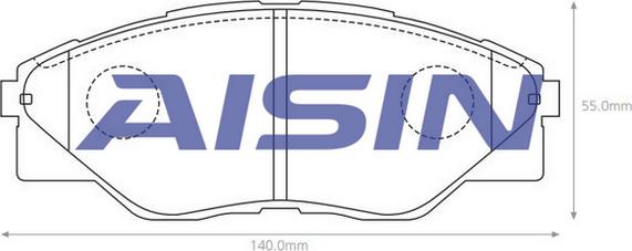 AISIN A1N167 - Set placute frana,frana disc aaoparts.ro