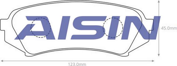 AISIN A2N004 - Set placute frana,frana disc aaoparts.ro