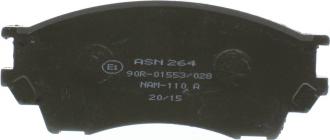 AISIN ASN-264 - Set placute frana,frana disc aaoparts.ro