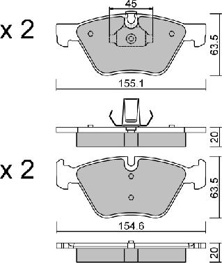 AISIN BPBM-1007 - Set placute frana,frana disc aaoparts.ro