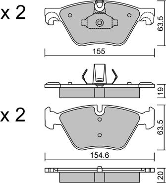 AISIN BPBM-1013 - Set placute frana,frana disc aaoparts.ro