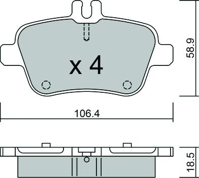 AISIN BPMB-2015 - Set placute frana,frana disc aaoparts.ro