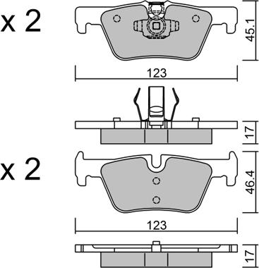 AISIN BPBM-2013 - Set placute frana,frana disc aaoparts.ro