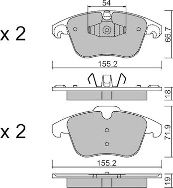 AISIN BPCI-1008 - Set placute frana,frana disc aaoparts.ro