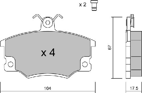 AISIN BPFI-1038 - Set placute frana,frana disc aaoparts.ro
