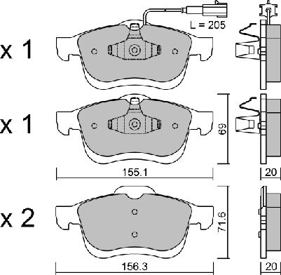 AISIN BPFI-1027 - Set placute frana,frana disc aaoparts.ro