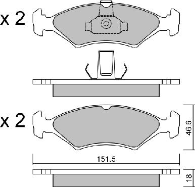 AISIN BPFO-1015 - Set placute frana,frana disc aaoparts.ro