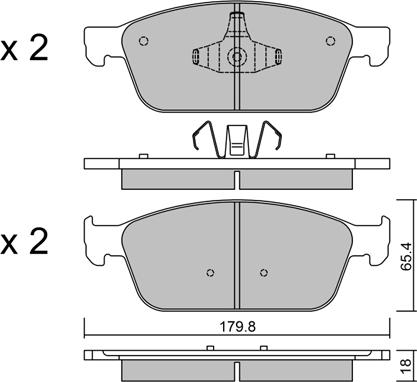 FORD BV6Z2001G - Set placute frana,frana disc aaoparts.ro