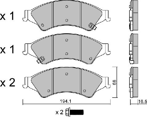 AISIN BPFO-1017 - Set placute frana,frana disc aaoparts.ro