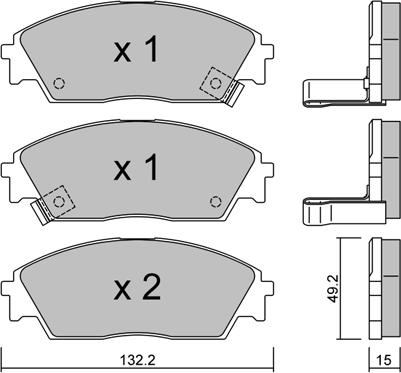 AISIN BPHO-1907 - Set placute frana,frana disc aaoparts.ro