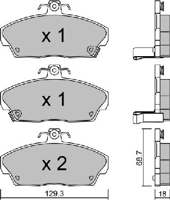 AISIN BPHO-1000 - Set placute frana,frana disc aaoparts.ro