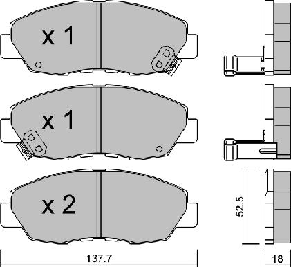 AISIN BPHO-1002 - Set placute frana,frana disc aaoparts.ro