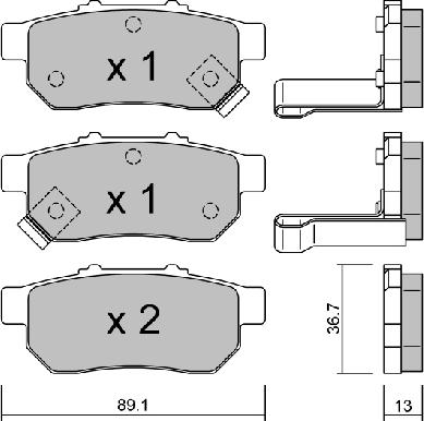 AISIN BPHO-2900 - Set placute frana,frana disc aaoparts.ro