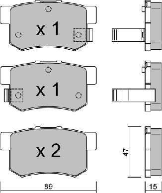 AISIN BPHO-2000 - Set placute frana,frana disc aaoparts.ro