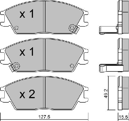 AISIN BPHY-1904 - Set placute frana,frana disc aaoparts.ro