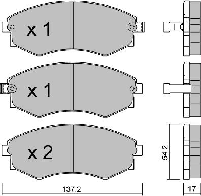 AISIN BPHY-1906 - Set placute frana,frana disc aaoparts.ro