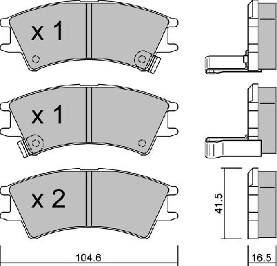 AISIN BPHY-1903 - Set placute frana,frana disc aaoparts.ro