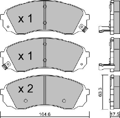 AISIN BPHY-1009 - Set placute frana,frana disc aaoparts.ro