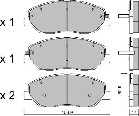 AISIN BPHY-1008 - Set placute frana,frana disc aaoparts.ro