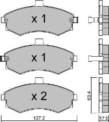 AISIN BPHY-1007 - Set placute frana,frana disc aaoparts.ro