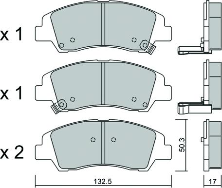 AISIN BPHY-1013 - Set placute frana,frana disc aaoparts.ro