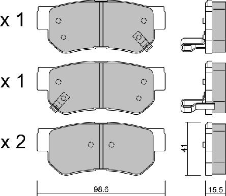 AISIN BPHY-2001 - Set placute frana,frana disc aaoparts.ro