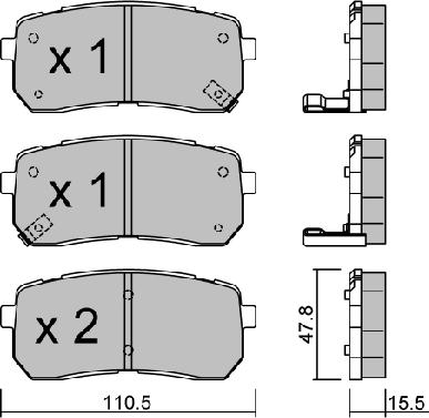 AISIN BPHY-2007 - Set placute frana,frana disc aaoparts.ro