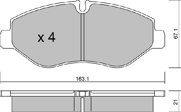 AISIN BPIV-1001 - Set placute frana,frana disc aaoparts.ro