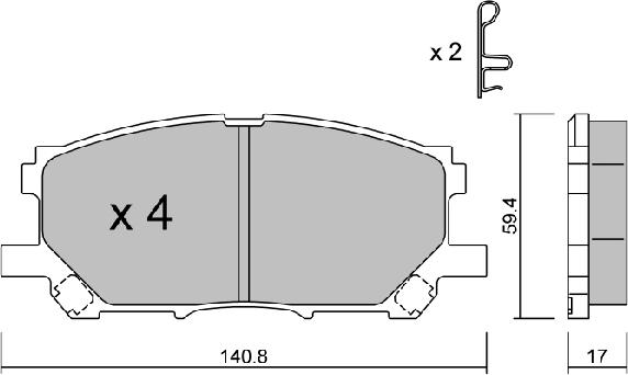 AISIN BPLX-1003 - Set placute frana,frana disc aaoparts.ro