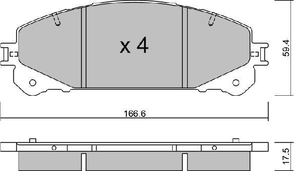 AISIN BPLX-1002 - Set placute frana,frana disc aaoparts.ro