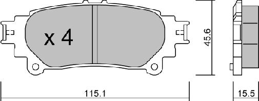 AISIN BPLX-2000 - Set placute frana,frana disc aaoparts.ro