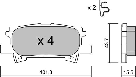 AISIN BPLX-2001 - Set placute frana,frana disc aaoparts.ro