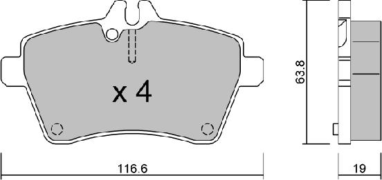 AISIN BPMB-1005 - Set placute frana,frana disc aaoparts.ro