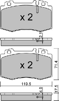 AISIN BPMB-1006 - Set placute frana,frana disc aaoparts.ro