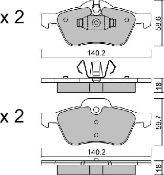 AISIN BPMB-1010 - Set placute frana,frana disc aaoparts.ro
