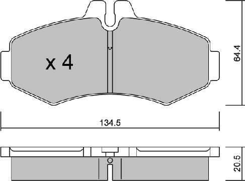 AISIN BPMB-1011 - Set placute frana,frana disc aaoparts.ro