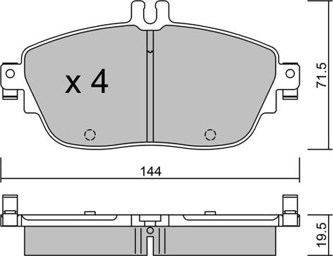 AISIN BPMB-1024 - Set placute frana,frana disc aaoparts.ro