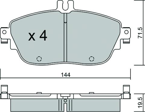 AISIN BPMB-1020 - Set placute frana,frana disc aaoparts.ro