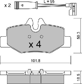 AISIN BPMB-2005 - Set placute frana,frana disc aaoparts.ro